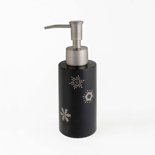 円柱型(小) 雪華蒔絵